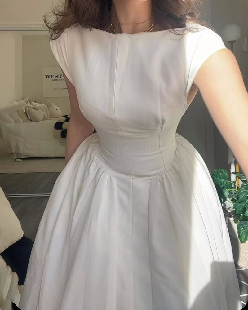 Fashion Elegant Solid Color Dress
