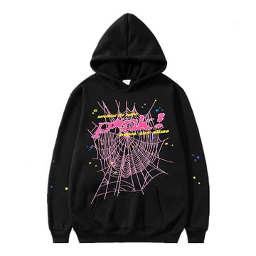 Casual Graphic Spider Web Hoodie – Unisex Pullover