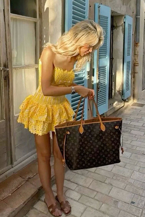 Bohemian Pleated Mini Dress
