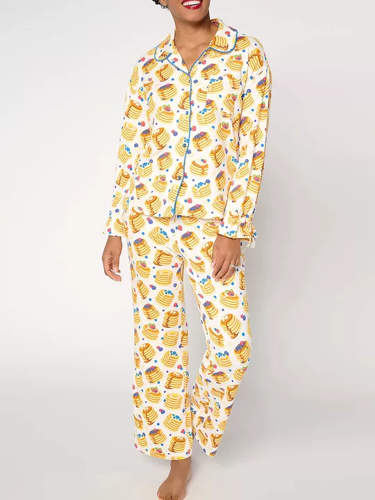 Women's Pancake Print Pajama Set