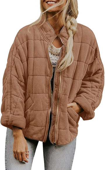 Women's Fall Warm Casual Quilted Zip-Up Jacket
