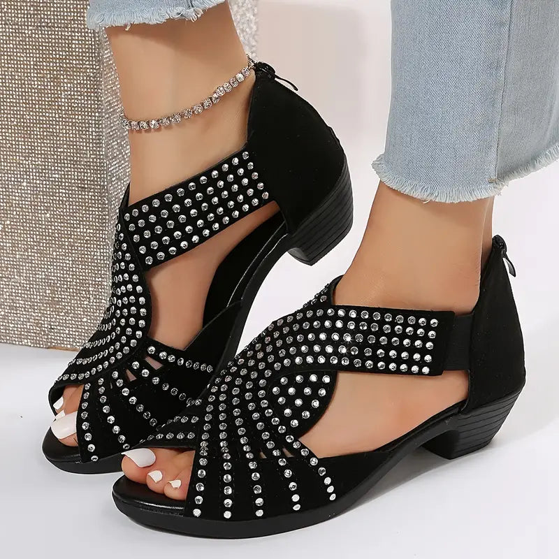 Women's Orthopedic Low Heel Cut-Out Sandals