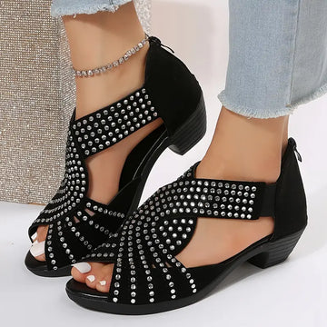 Women's Orthopedic Low Heel Cut-Out Sandals