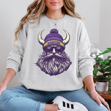 Funny Vintage Minnesota Vikings Football Fan Mascot Sweatshirt
