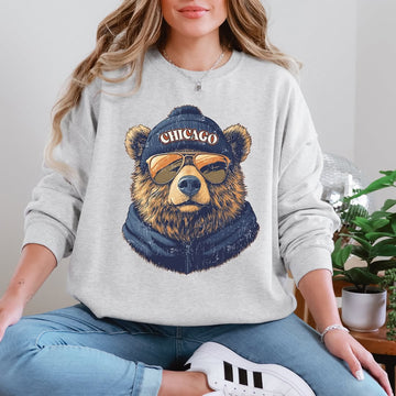 Retro Style Chicago Bears Football Fan Mascot Sweatshirt