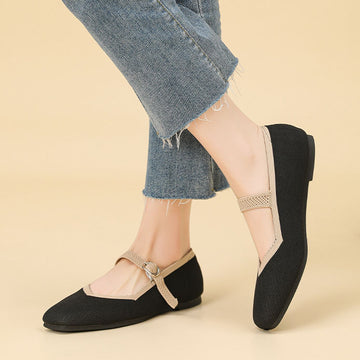 Women's Comfy Square Toe Mary Jane Ballet Flats