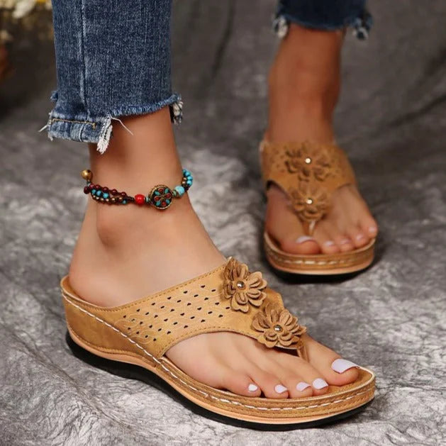 Summer Flower Wedges Comfortable Sandals for Women