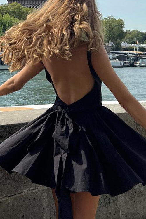 Summer Break Days Tie-Back Mini Dress