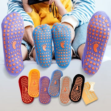 Non Slip Socks for Kids and Adults--10 Colors