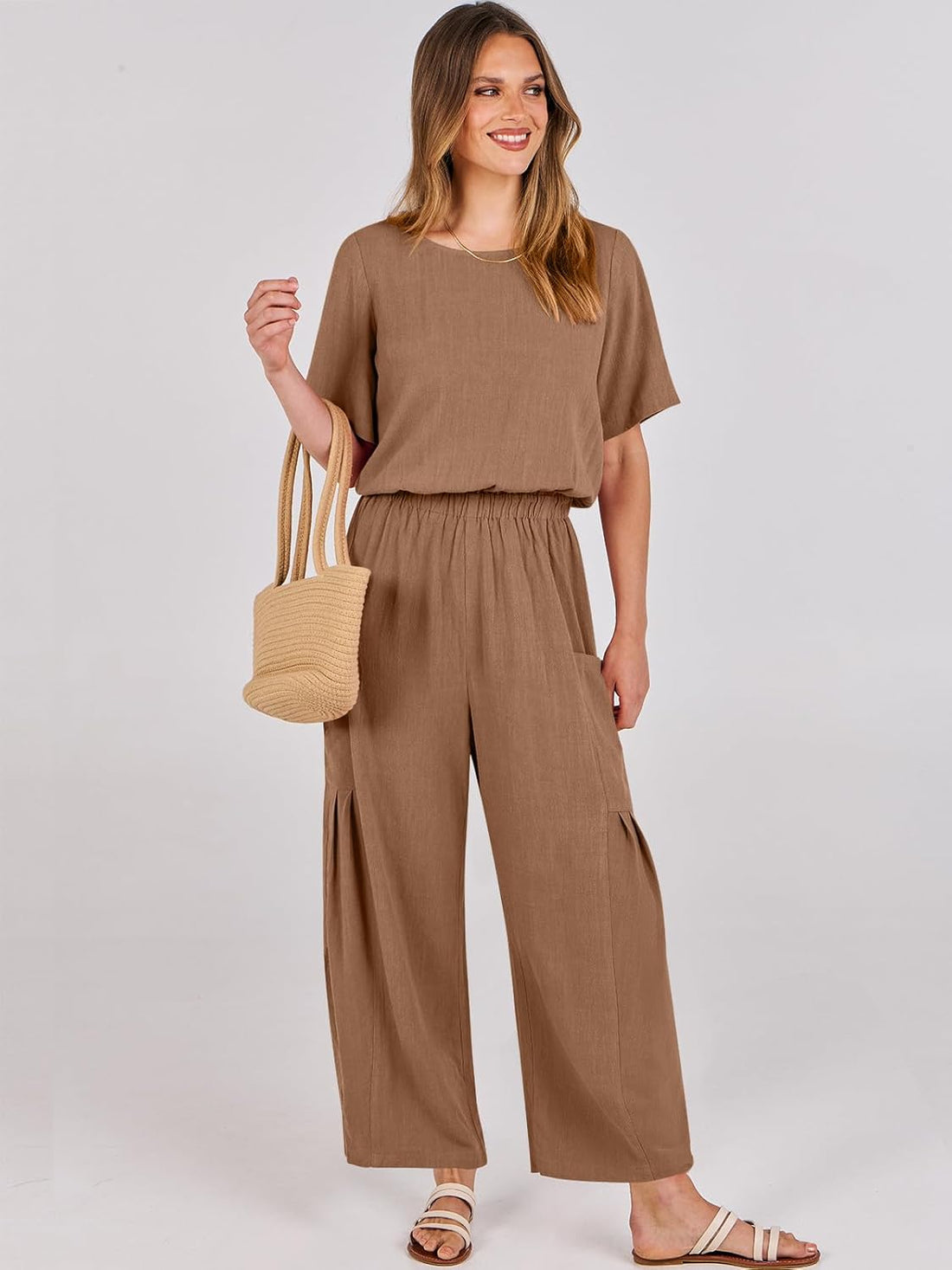 Women Linen Jumpsuit Trendy Clothes