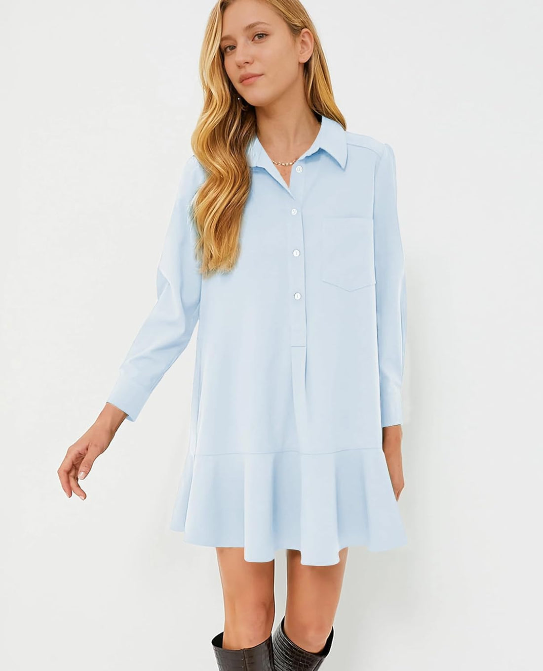 Ruffle Flowy Casual Dress