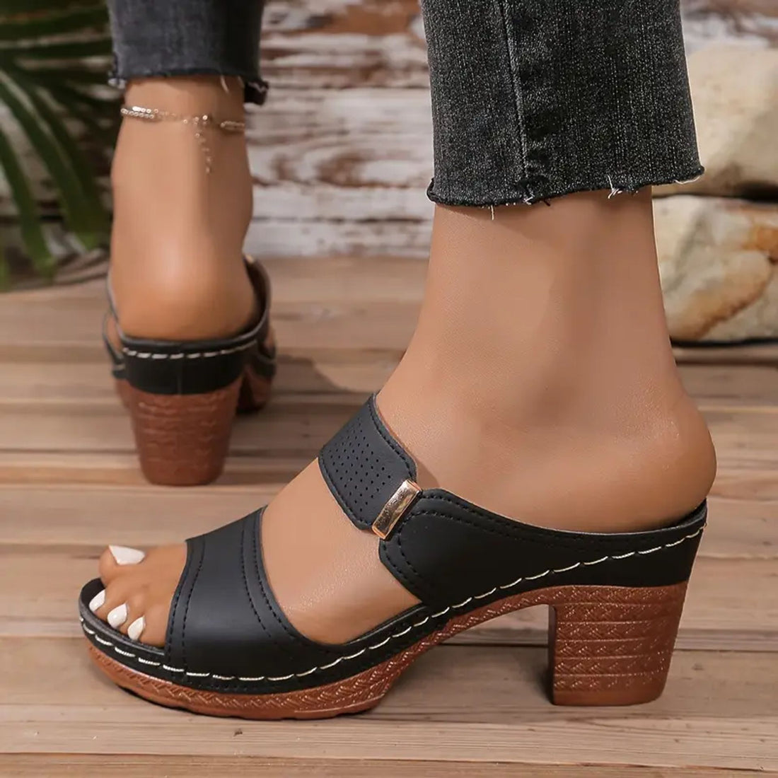 Women’s Premium PU Cover Slip-On Sandals