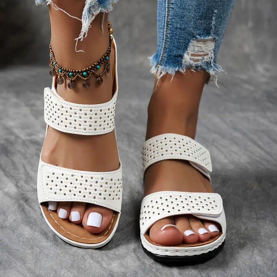 Lightweight Wedge Sandals With Soft Cushioning And Arch Support For Women