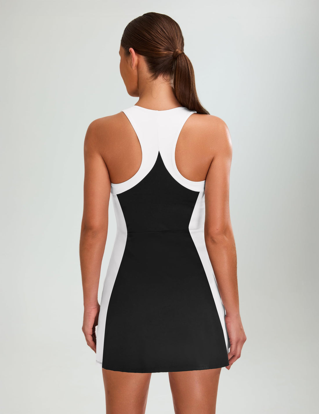 Women Tennis Dress Casual Athletic Color Block Outfit Racerback Golf Separate Shorts