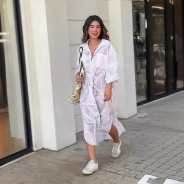 Fashion Printed Casual Shirt Dress