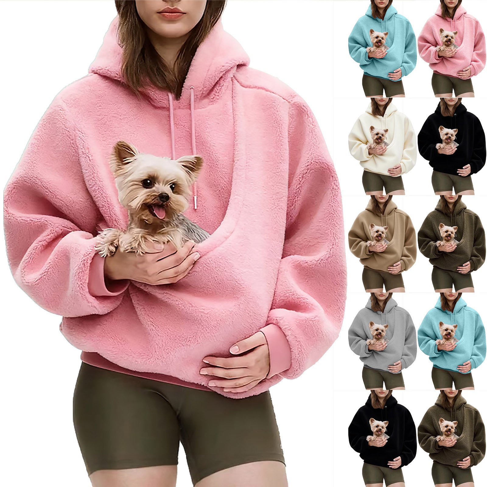 Cozy Pet Pocket Hoodie - Perfect for Casual Wear and Pet Lovers