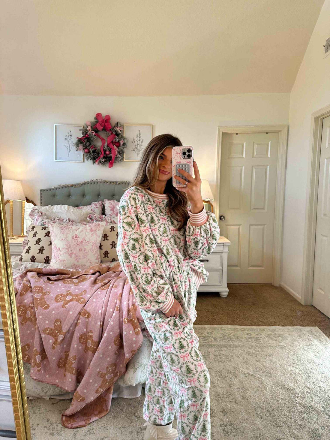 2026 Christmas Trees and Bows Pajama Set