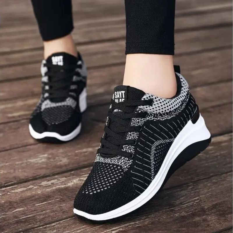 Breathable Women Shoes Height Increase Sneakers