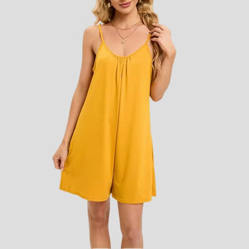 Fashion Solid Color Casual Loose Backless Jumpsuit