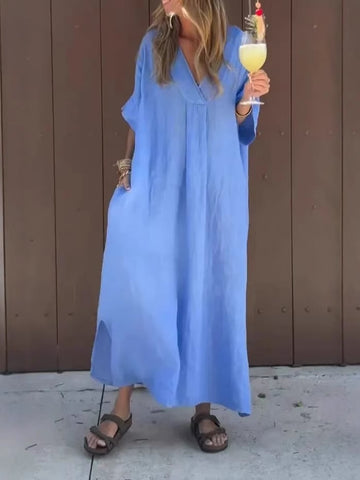 Chic V-Neck Casual Dress for Women