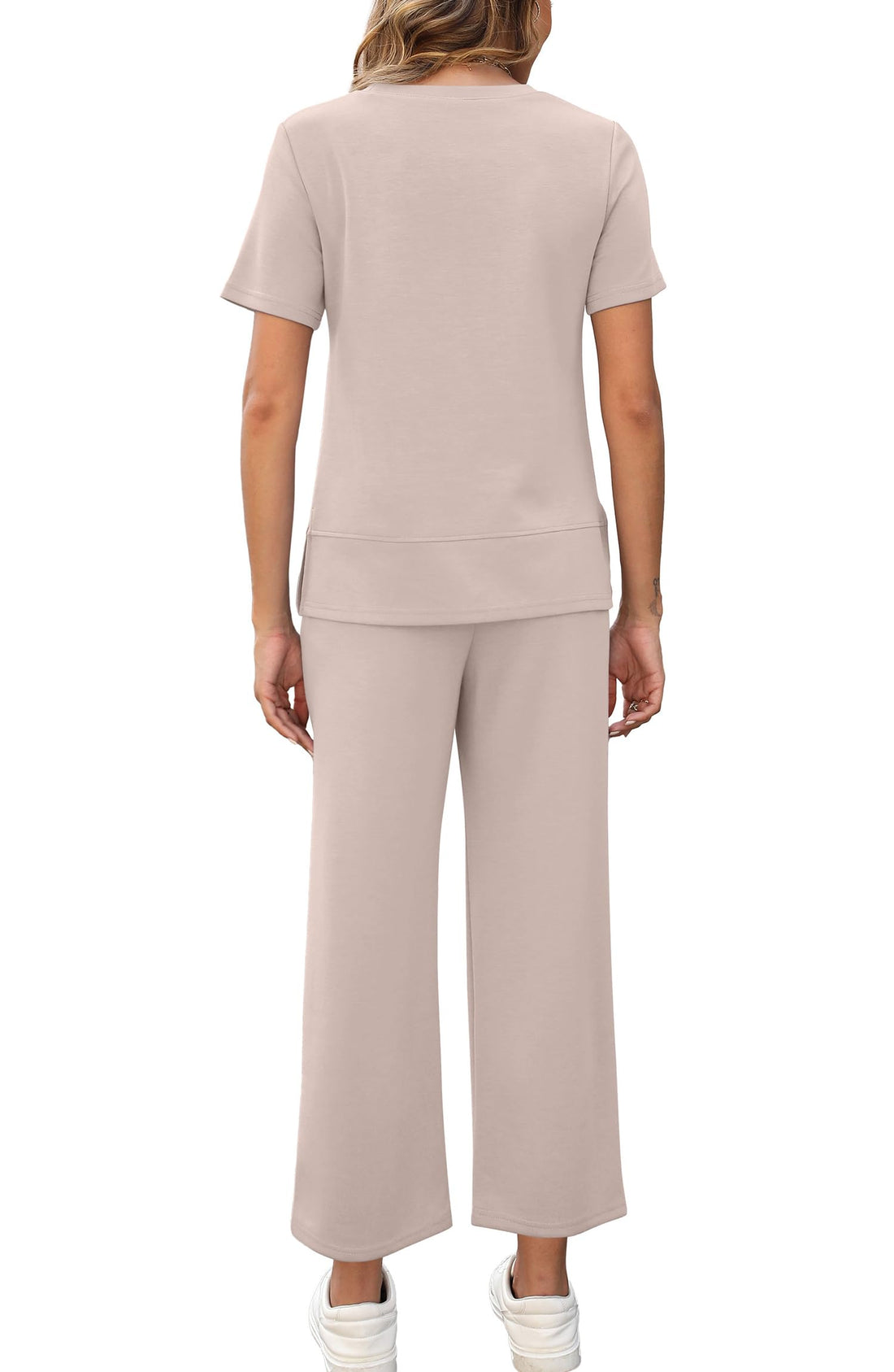 Women's  Fashion Comfy Wide Leg 2 Piece Lounge Set