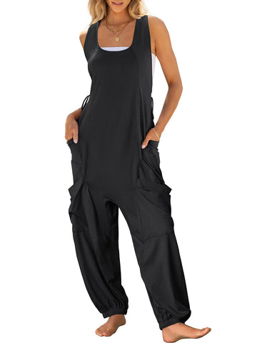 2024 Women's Sleeveless Baggy Harem Jumpsuits