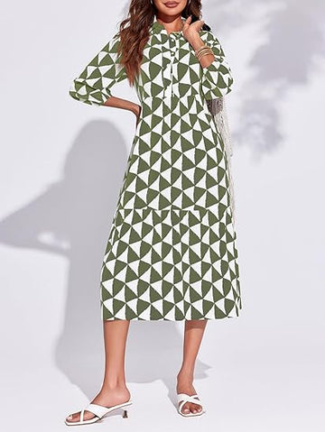 Women’s Boho Midi Dress