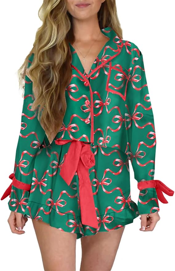 Women's Printed Two-Piece Pajama Set