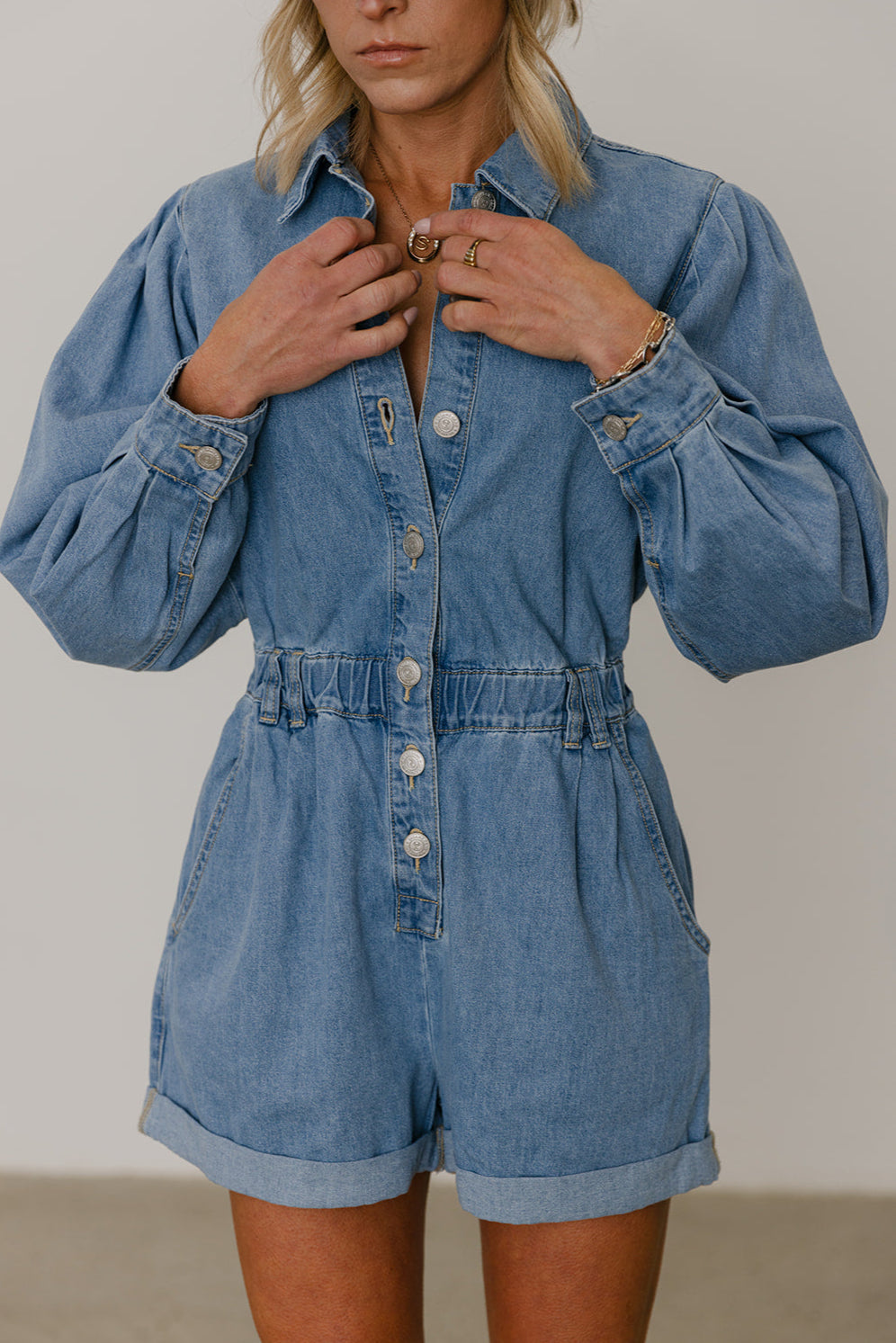 The Ramona Denim Romper