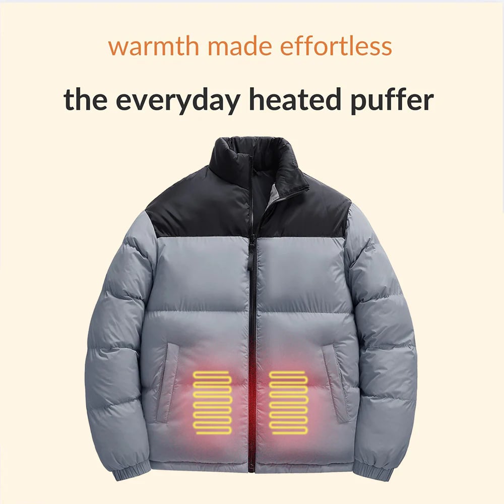 Heated City Puffer Jacket |Electric Thermal Winter Puffer Jacket