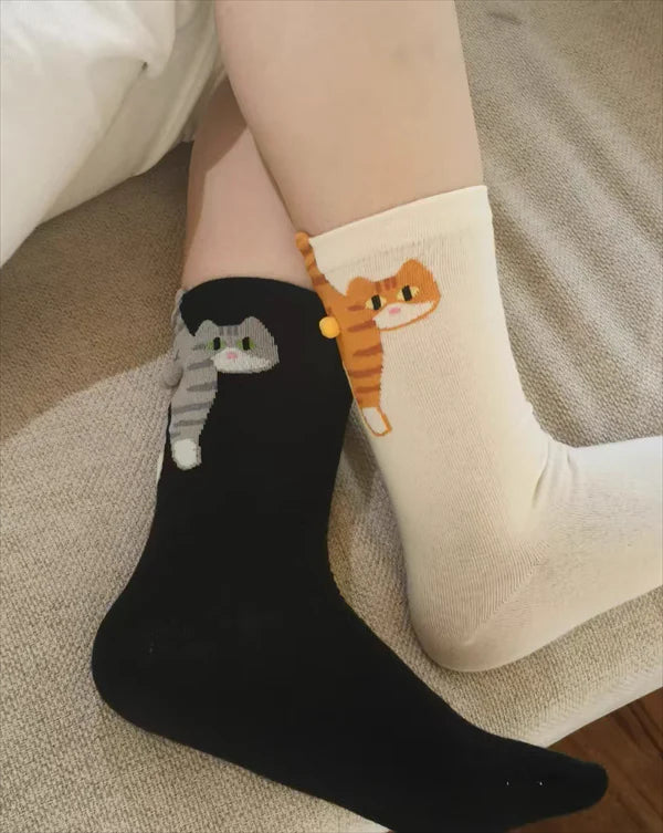 3D Cartoon Kitten Socks Novelty Animal Socks