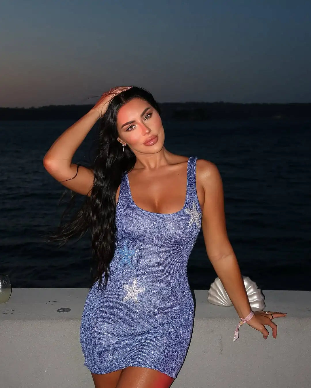 Elegant Love Sequin Knit Mini Dress