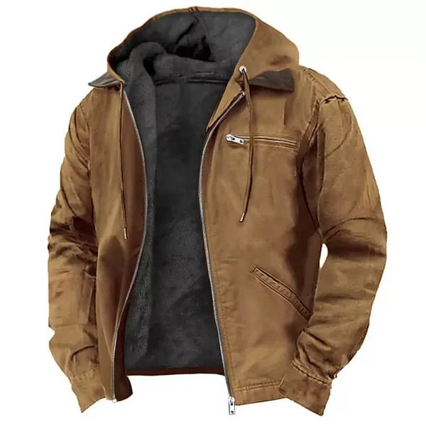 Men’s Heavyweight Hooded Workwear Jacket – Warm, Durable, and Relaxed Fit for Fall & Winter