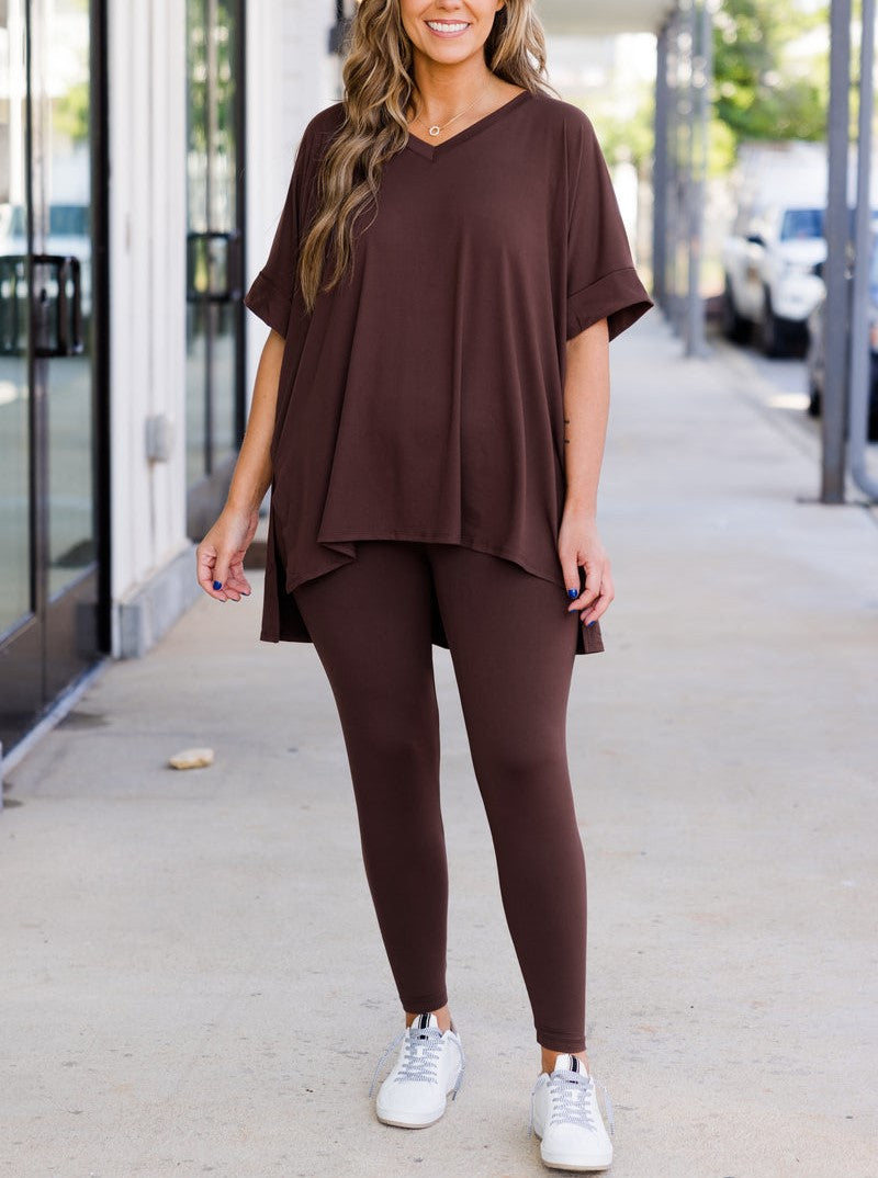 Women's Ultra Comfy Short Sleeve Tee and Legging Set