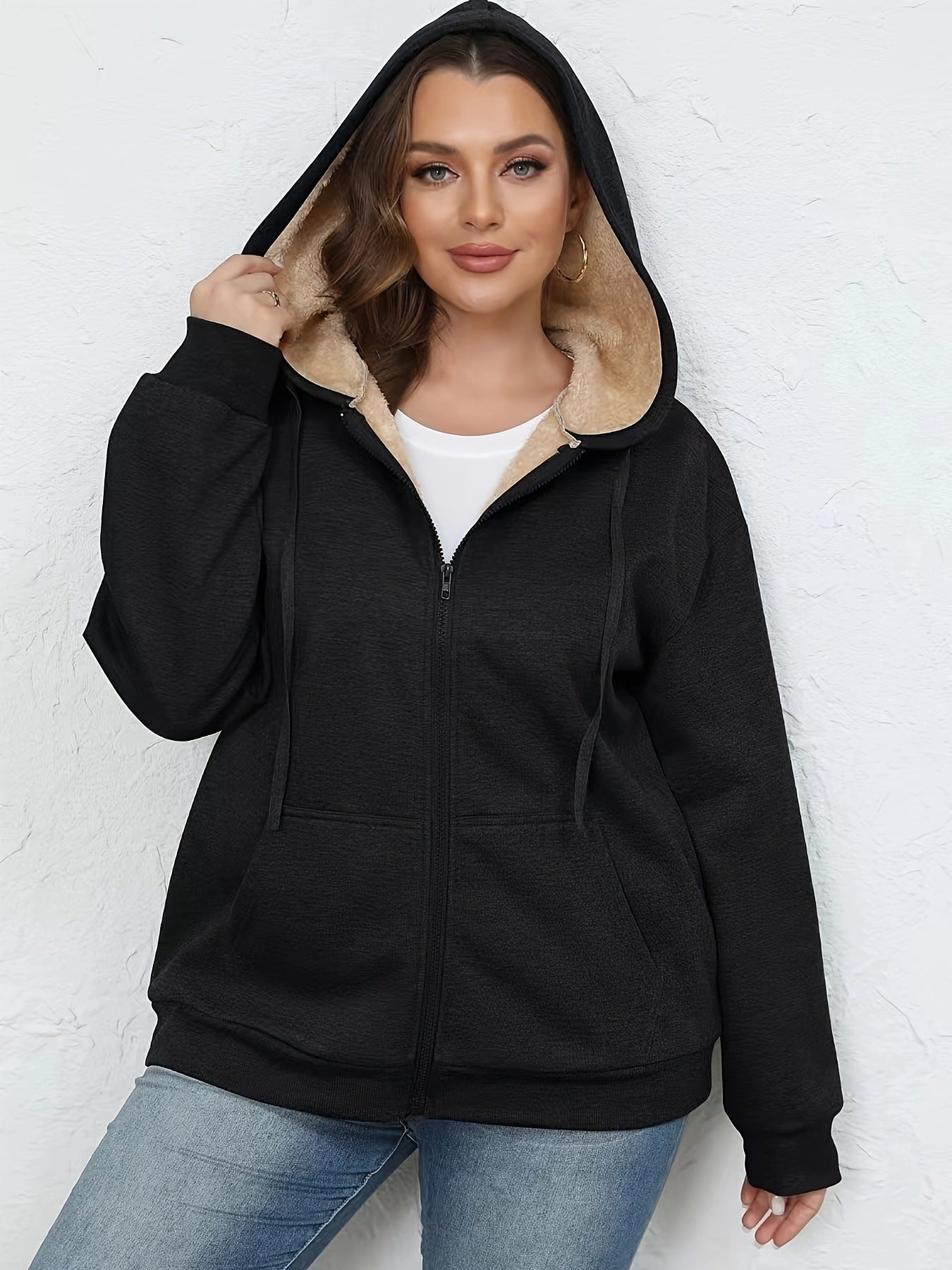 Women’s Regular Fit Heavyweight Sherpa Fleece Lined Hoodies
