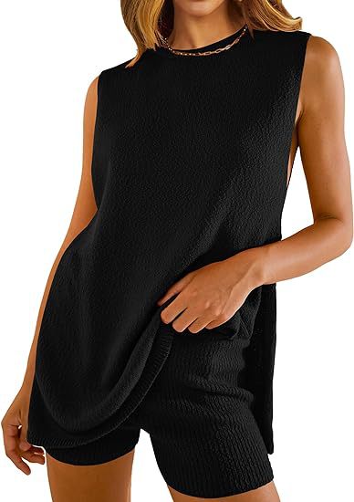 Women's Summer Sleeveless Sweater Sets