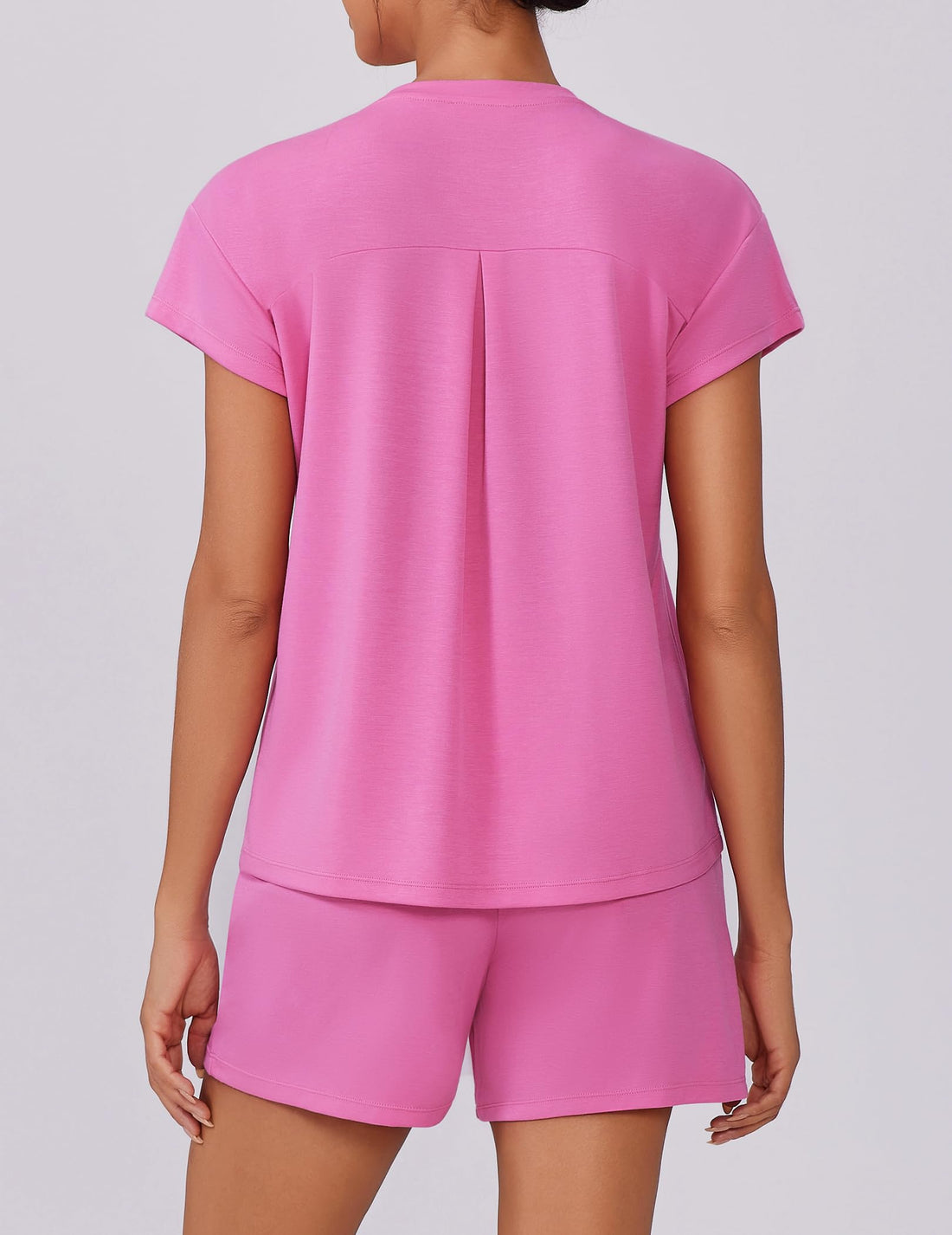 Women's Casual Crewneck Matching Shorts Lounge Set