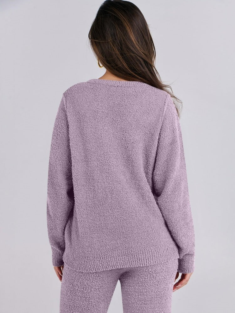 Fuzzy Fleece Lounge Sets 2 Piece Outfits