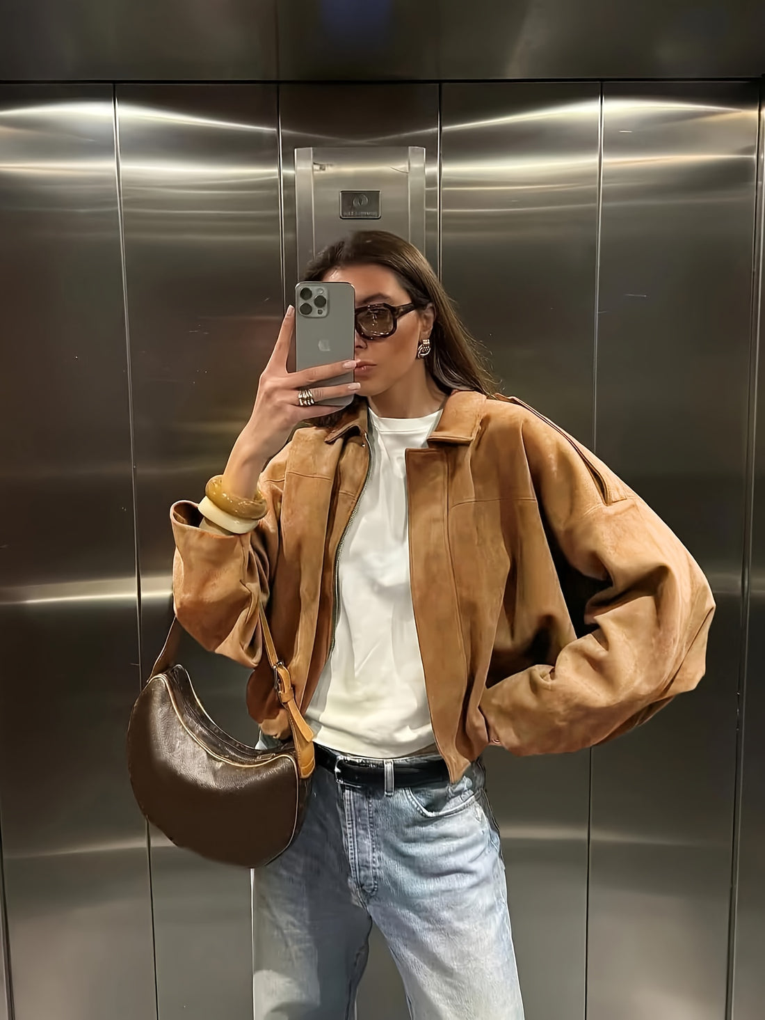 Women's Casual Loose-Fit Solid Color Jacket