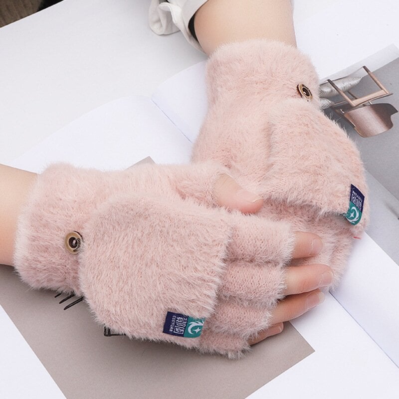 Thermal Plush Flip-Cover Gloves for Men & Women