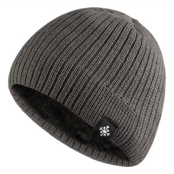 Winter Knit Beanie for Men & Women – Thick Fleece-Lined Slouch Hat, Warm Soft Cap for Cold Weather