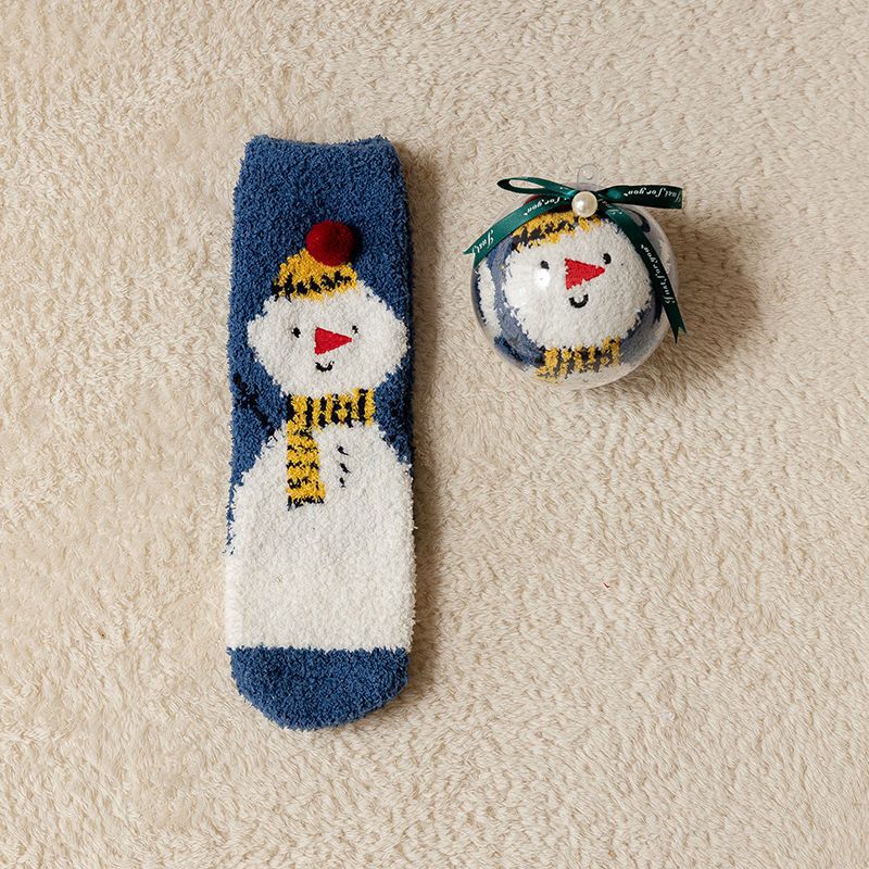 Creative Round Balls Gift Box With Christmas Socks