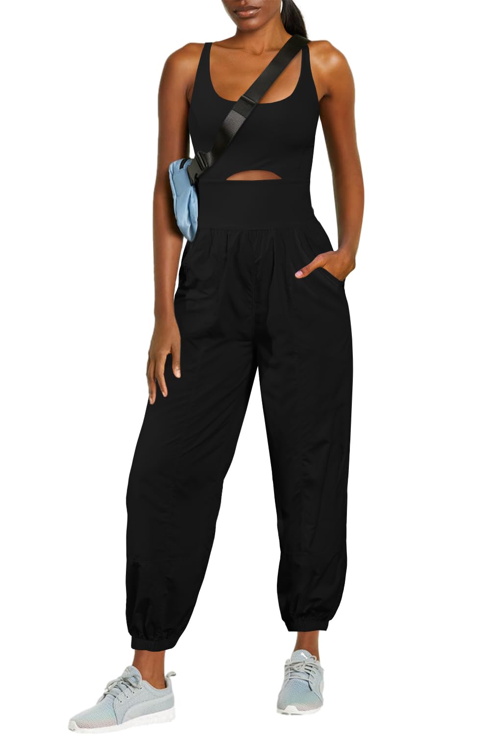 Women's Camisole Tracksuits Romper With Pockets