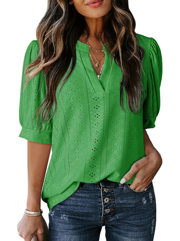 Womens Casual Hollow Out Cute Lace Tops