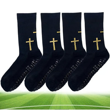 Soccer Socks – Anti-Slip Compression Sports Socks with Breathable Cotton and Thickened Sole