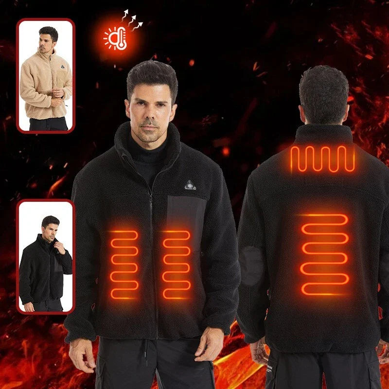 Soft Heated Winter Jacket – 4 Heat Zones, USB (For Men & Women)