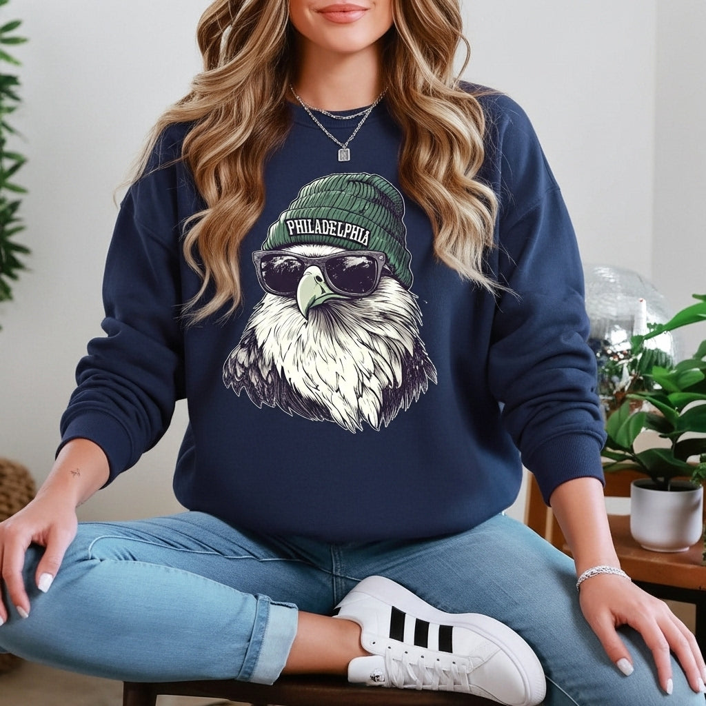Retro Style Philadelphia Eagles Football Mascot Sweatshirt