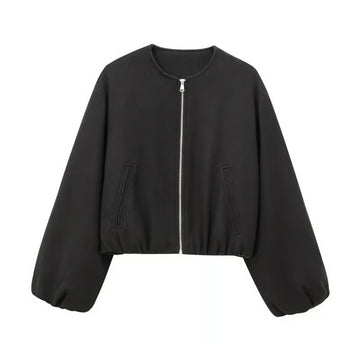 Women’s Casual Zip Up Crop Jacket