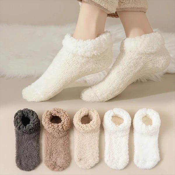 Women’s Ultra-Warm Plush Slipper Socks – Thickened Cozy Indoor Booties