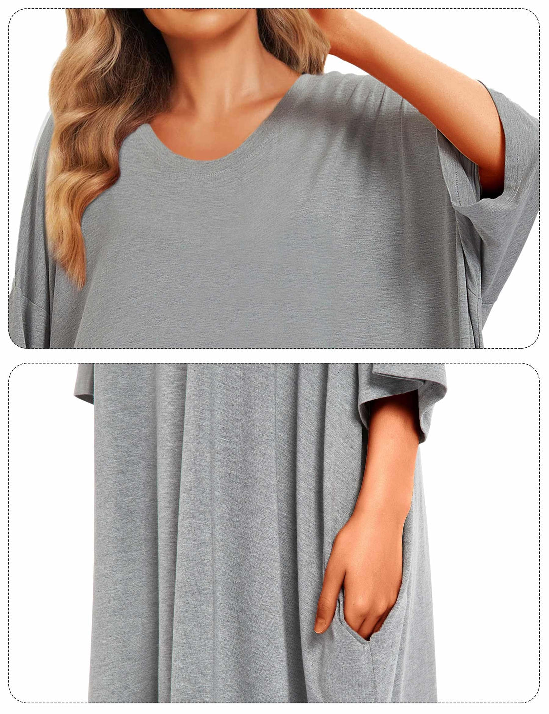 T-shirt Dress with Pocket – Comfortable Nightgown for Women